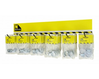 Rack of Steel Hose Clips
